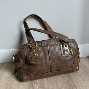 Vintage Coach Hamptons Andrea 10555 Shoulder Satchel Doctor Bag Leather Large